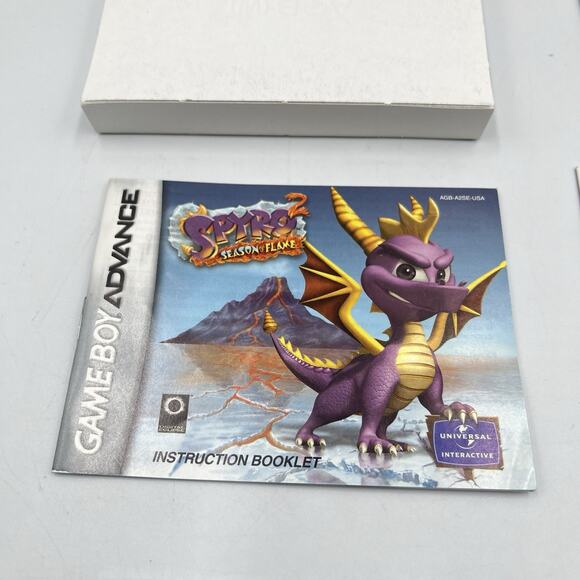 Spyro 2: Season of Flame (Game Boy Advance, 2002) GBA - CIB + Poster + REG CARD - Picture 2 of 16